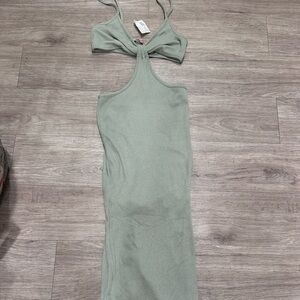 Mint Green Sleeveless Knit Dress